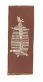 George Djakurrnga, Marsupial, natural earth pigments on eucalyptus bark
