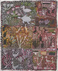 Willie Kuribi Gudipi, (Alawa Language Group), synthetic polymer paint on canvas laid on canvas
