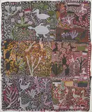 Willie Kuribi Gudipi, (Alawa Language Group), synthetic polymer paint on canvas laid on canvas