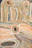 (Pintubi Language Group) by Elizabeth Nyumi Nungurrayi, synthetic polymer paint on linen, sold Aug 2022