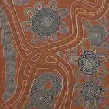 Anatjari Tjampitjinpa, (Pintupi Language Group), synthetic polymer paint on linen