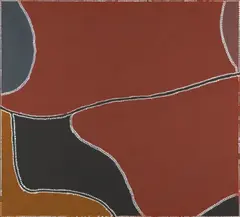 Freddie Timms, (Gija Language Group), natural earth pigments on linen