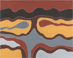 Rusty Peters, (Gija Language Group), natural ochre and pigments on board