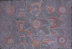 Keith Stevens, (Pitjantjatjara Language Group), synthetic polymer paint on canvas
