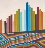 Richard Bell, (Kamilaroi Language Group), synthetic polymer paint and natural earth pigments on linen