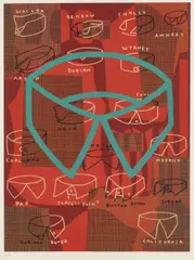 David Band, Collars, 2001, screenprint, ed. P/P