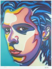 Nick Cave by Howard Arkley, digital giclee print, A/P-499, sold Jul 2022