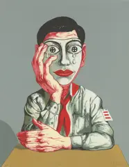 Zeng Fanzhi, Mask No. 1, 1999, screenprint, ed. 13/26