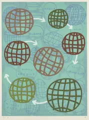 David Band, Globes, 2001, screenprint, ed. P/P 3
