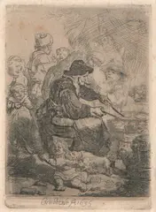 Rembrandt van Rijn, The Pancake Woman, 1635, etching