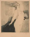 Courtesan by Norman Lindsay, 1922, etching, ed. 30/55, sold Jul 2022