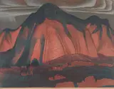 Murray Griffin, Burning Mountain, 1966, linocut, ed. 18/25