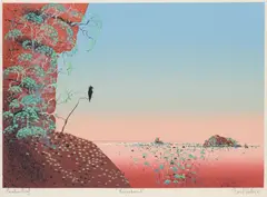 Basil Hadley, Escarpment, 1989, screenprint, ed. P/P
