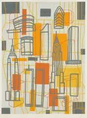 David Band, Buildings, screenprint, ed. P/P 5