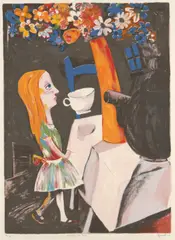 Always Tea Time by Charles Blackman, screenprint, ed. 36/75, sold Jul 2022