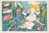 Charles Blackman, Fairytale Garden of Childhood, screenprint, ed. P/P
