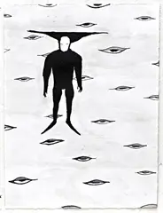 Aidan Sefo, Untitled, 2021, acrylic and ink on paper