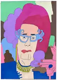 Anthony Romagnano, Dame Edna, 2021, pencil on paper