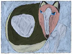 Bronwyn Hack, White Fox, 2021, pencil on paper