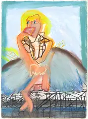 Dionne Canzano, Marilyn Monroe, 2020, dry pastel on paper