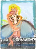 Dionne Canzano, Marilyn Monroe, 2020, dry pastel on paper