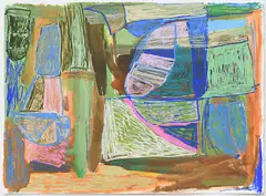 Elizabeth Dunkley, Untitled, 2019, gouache and paint pen on paper
