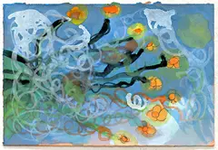 Jade Retamal, Untitled, 2020, gouache and greylead pencil on paper
