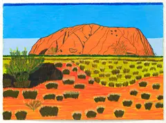 Lygin Ang, Northern Territory Uluru, 2020, pencil on paper