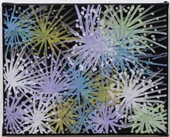 Michael McQuillan, Fireworks, 2021, paint pen on canvas