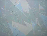 Lesley Dumbrell, Snakes and Ladders, 1979, synthetic polymer paint and Liquitex on canvas