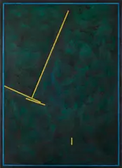 Position Scape by Gunter Christmann, 1975, oil and synthetic polymer paint on canvas, sold Feb 2022