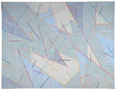 Lesley Dumbrell, Snakes and Ladders, 1979, wool, linen, cotton, silk, lurex and rayon tapestry