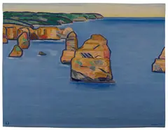 Jeffrey Makin, Port Campbell, 1979, wool, cotton, linen and viscose tapestry