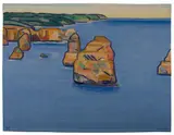 Jeffrey Makin, Port Campbell, 1979, wool, cotton, linen and viscose tapestry