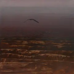 Lawrence Daws, Omen Bird in Landscape, c.1970, oil on canvas