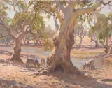 John Rowell, In Red Gum Country, 1940, oil on canvas