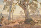 Hans Heysen, Travelling Sheep and Gums