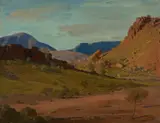 William Dargie, Valley of the Great Wall, oil on canvas