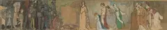 Sydney Long, Design for a Frieze, 1907, pencil, ink, watercolour and gouache on paper