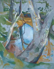 Ian Armstrong, Blue Billabong, 1977, oil on linen