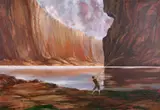 Caroline Williams, Riverbank Painting, 1989, oil on linen