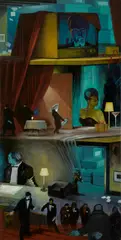 Peter Neilson, Play on Words (The Journalist), 1998, oil on linen