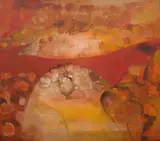 Judy Cassab, Red Desert, 1972, oil on canvas