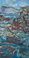 Michael Taylor, Fishing Off Shore, 1988, oil on canvas