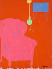 Katherine Hattam, Pink Armchair Green Light, 2002, oil on canvas