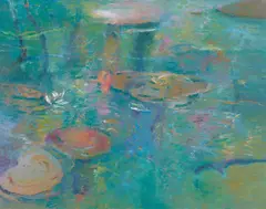 Ronald Millar, The Lily Pond, 1978, oil on canvas