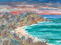 Matthew Perceval, Boomerang Beach, 1985, oil on board