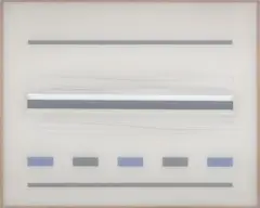 Kenneth Rowell, White Relief - Mirage, 1979, mixed media, rayon gauze, wool and acrylic on canvas in artist's frame