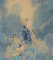 Norman Lindsay, The Naiads Hour, 1929, watercolour on paper