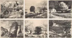 Lloyd Rees, The Caloola Suite, 1980, portfolio of six lithographs ed. 46/80